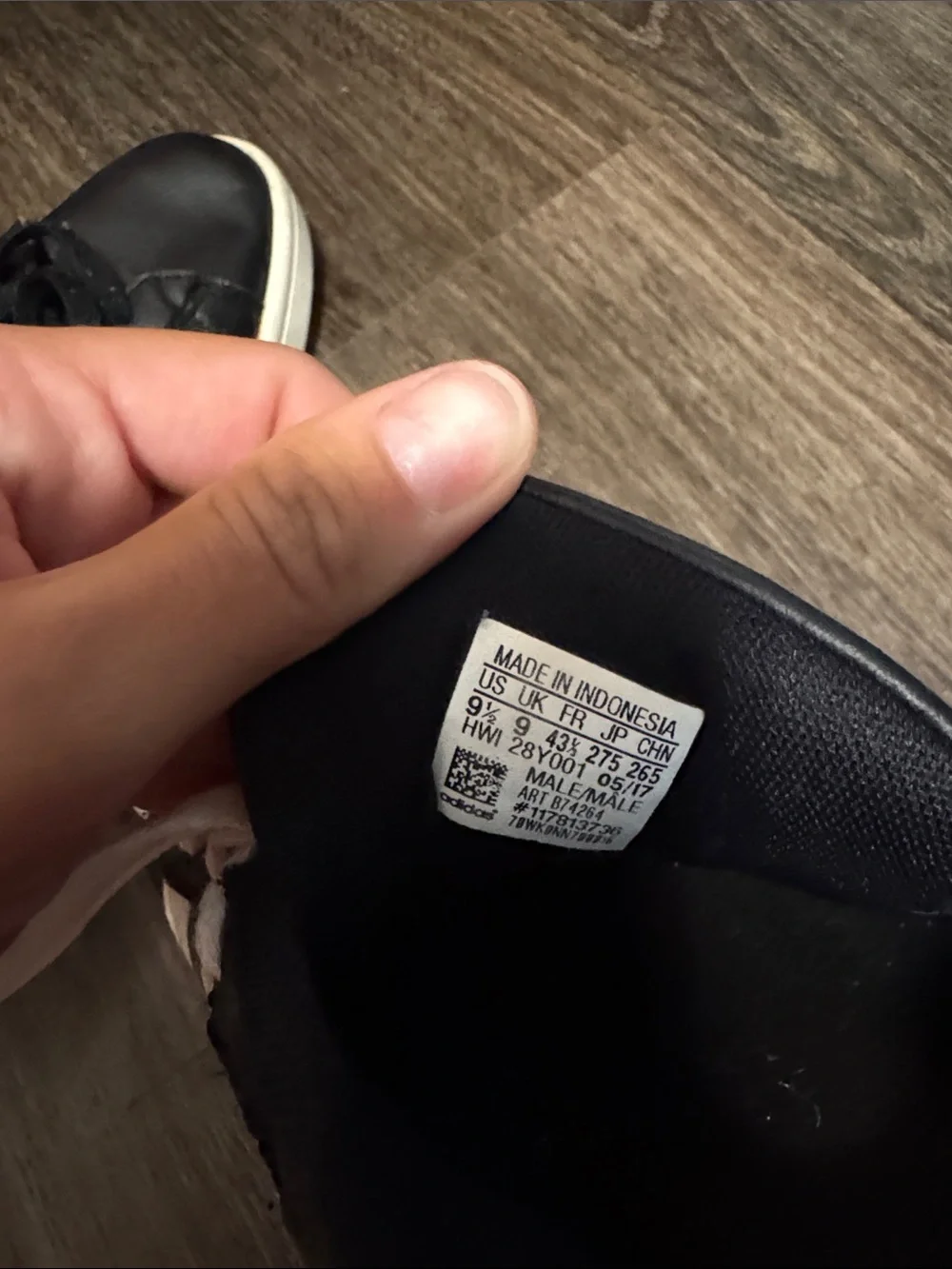 adidas Black Sneakers with White Stripes